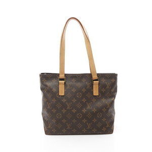 Louis Vuitton Cabas Piano Shoulder Bag Leather Monogram Brown
